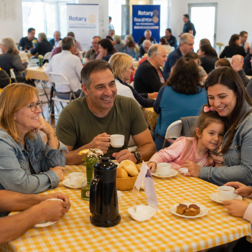 CAFÉ E BINGO INTEGRAÇÃO ENTRE OS ROTARYS CLUBS DE PELOTAS NORTE E TRÊS VENDAS