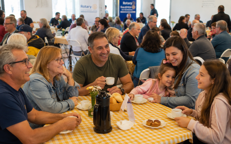 CAFÉ E BINGO INTEGRAÇÃO ENTRE OS ROTARYS CLUBS DE PELOTAS NORTE E TRÊS VENDAS